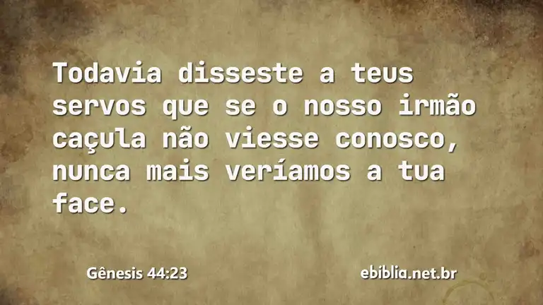 Gênesis 44:23