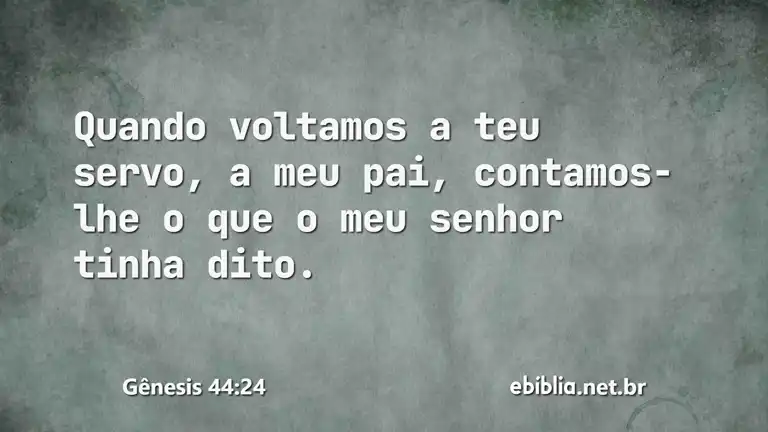 Gênesis 44:24