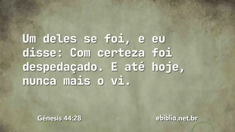 Gênesis 44:28