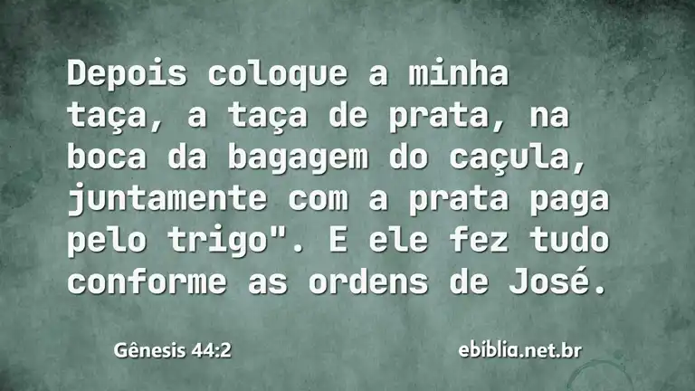 Gênesis 44:2