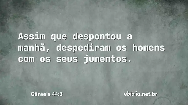 Gênesis 44:3