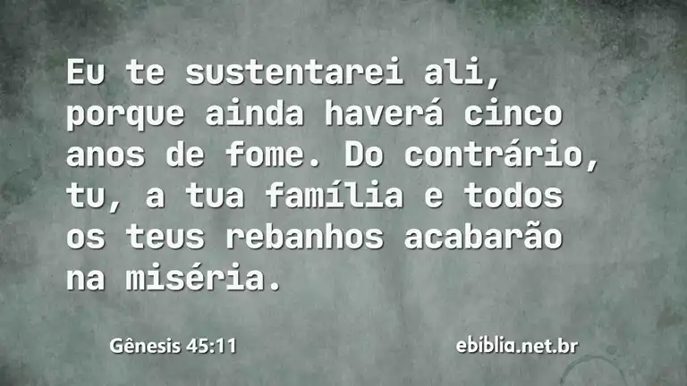 Gênesis 45:11