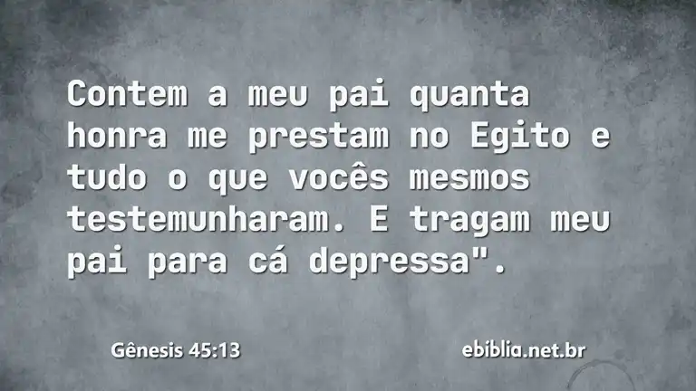 Gênesis 45:13