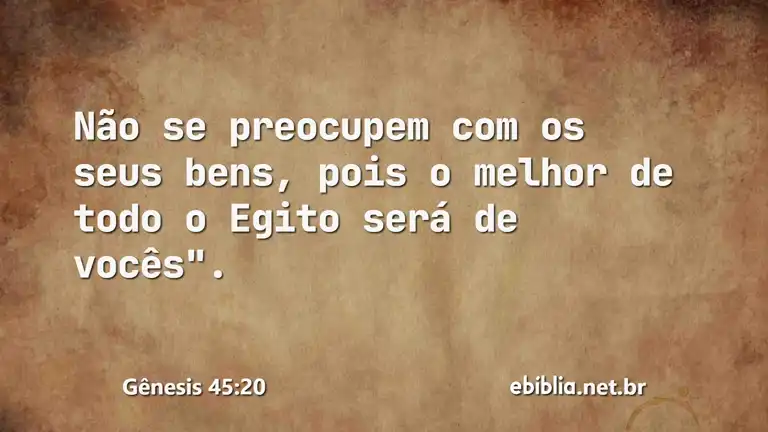 Gênesis 45:20