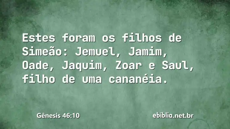 Gênesis 46:10