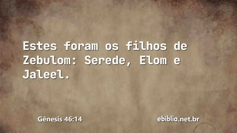 Gênesis 46:14