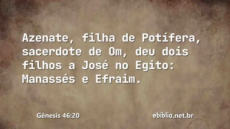 Gênesis 46:20