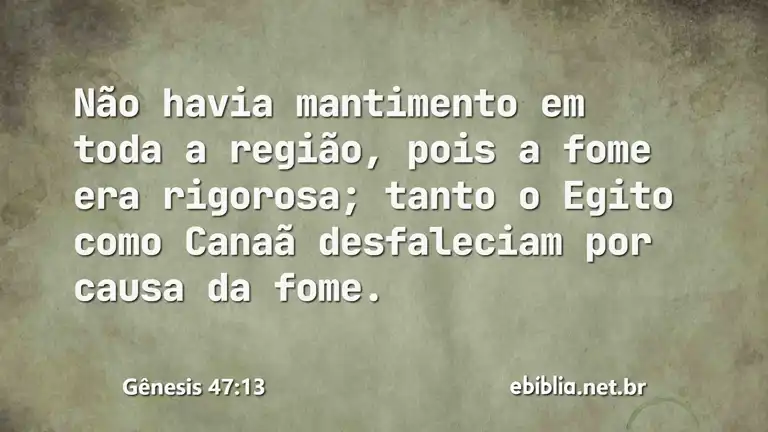 Gênesis 47:13