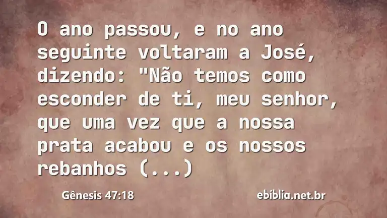 Gênesis 47:18