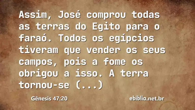 Gênesis 47:20