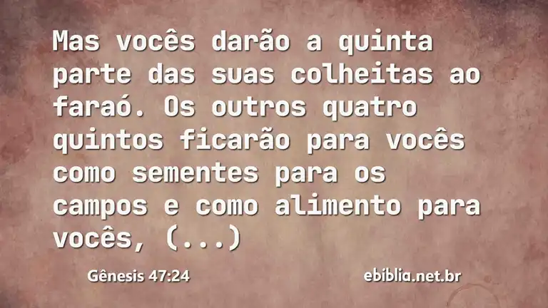 Gênesis 47:24