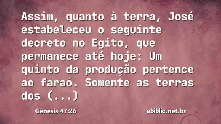 Gênesis 47:26