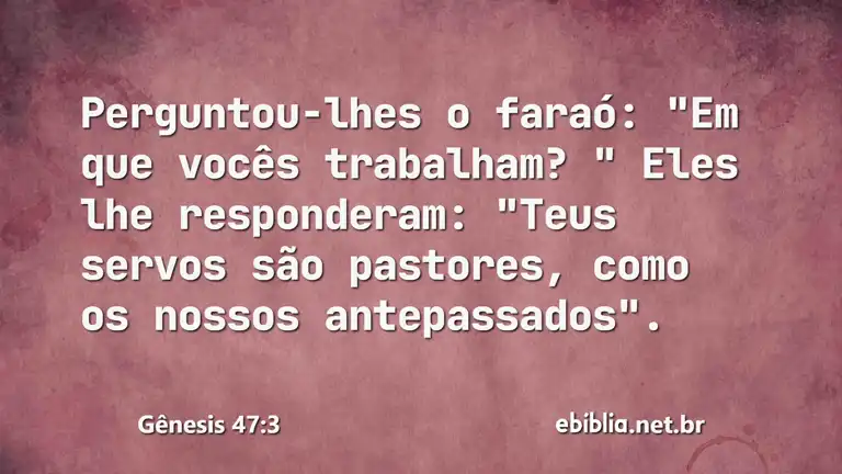 Gênesis 47:3