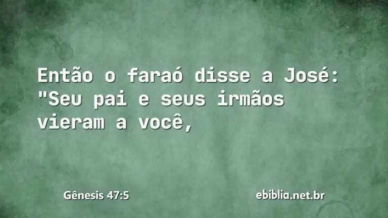 Gênesis 47:5