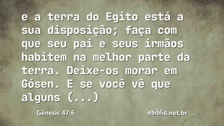 Gênesis 47:6