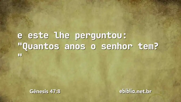 Gênesis 47:8