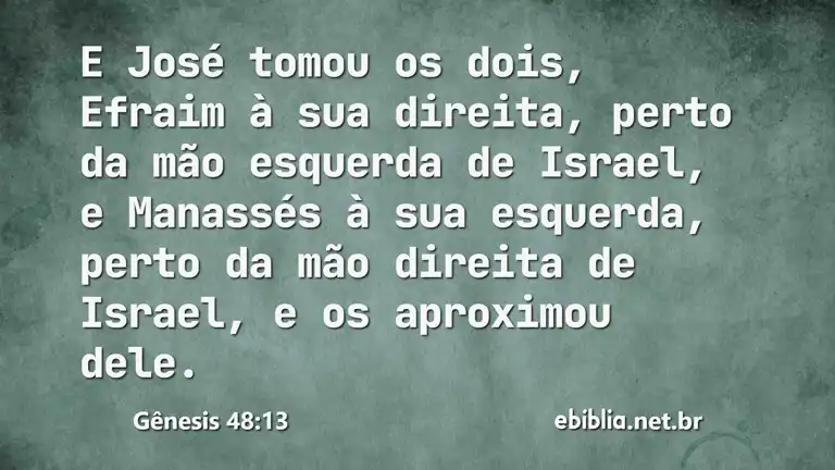 Gênesis 48:13