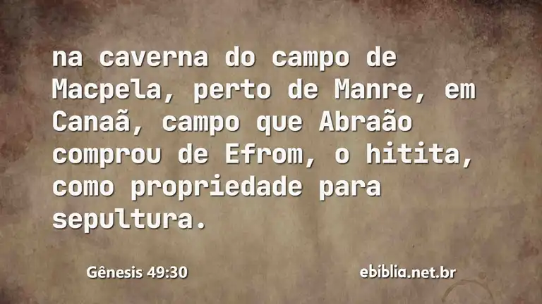 Gênesis 49:30