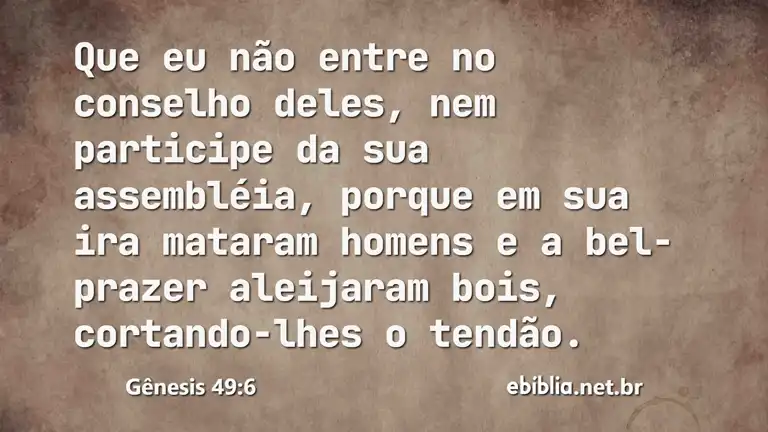 Gênesis 49:6