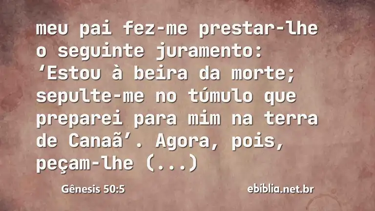 Gênesis 50:5