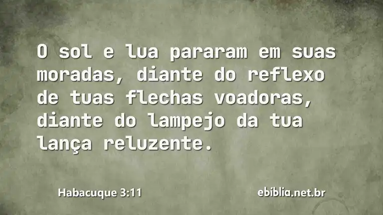 Habacuque 3:11