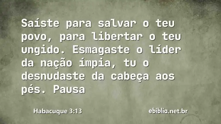 Habacuque 3:13