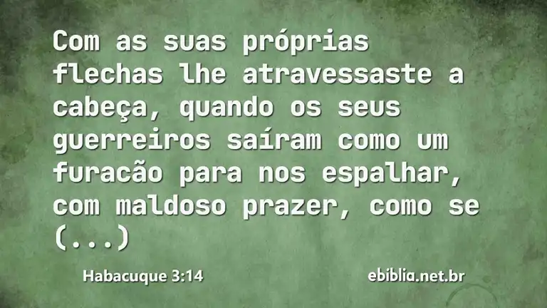 Habacuque 3:14