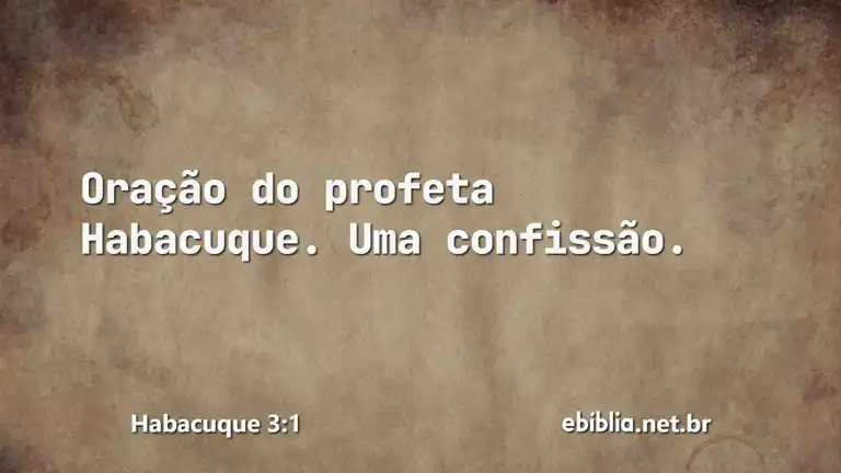 Habacuque 3:1