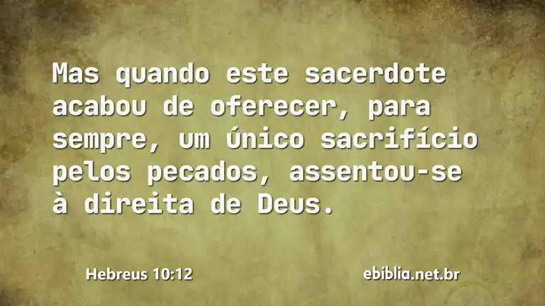 Hebreus 10:12