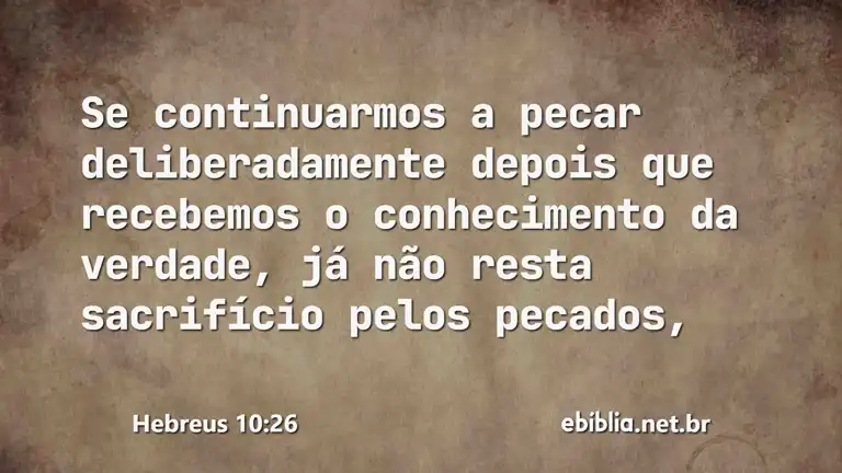 Hebreus 10:26