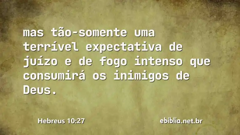 Hebreus 10:27