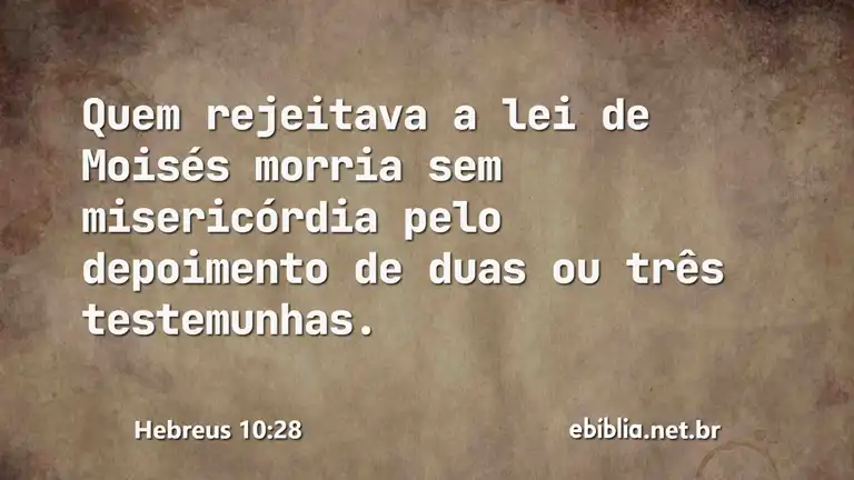 Hebreus 10:28