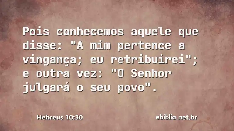 Hebreus 10:30