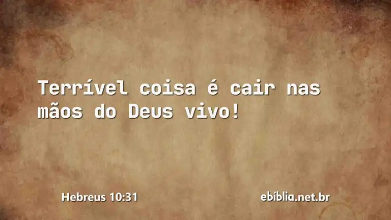 Hebreus 10:31