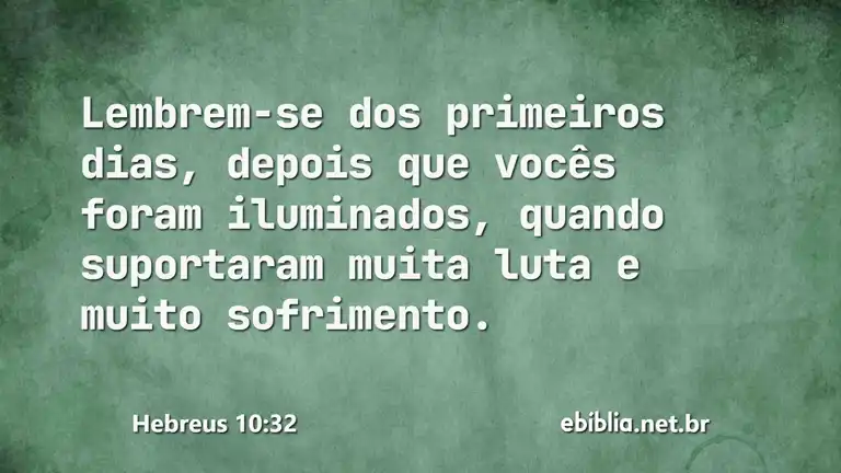 Hebreus 10:32