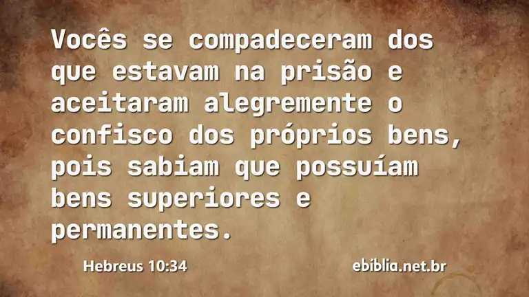 Hebreus 10:34