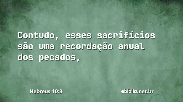 Hebreus 10:3