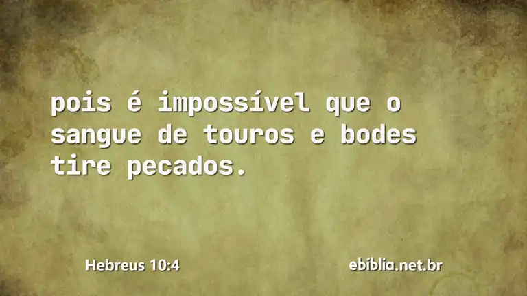 Hebreus 10:4