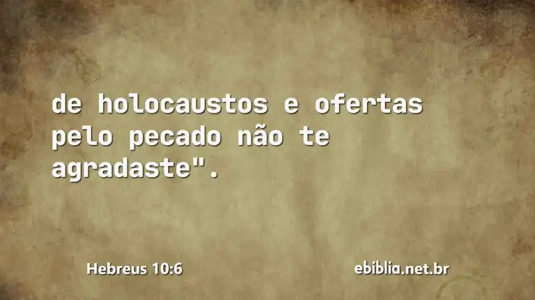 Hebreus 10:6