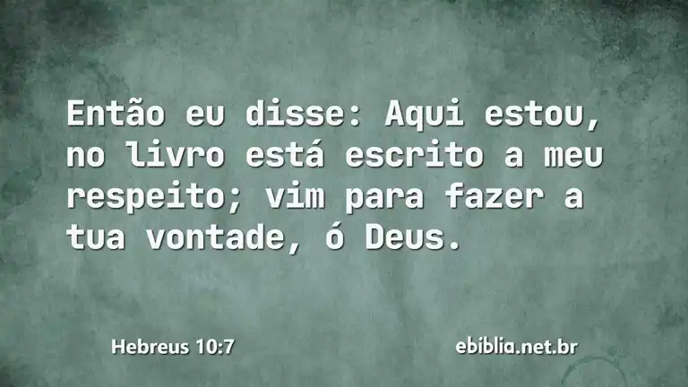 Hebreus 10:7