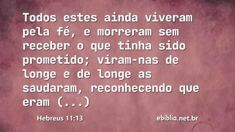 Hebreus 11:13