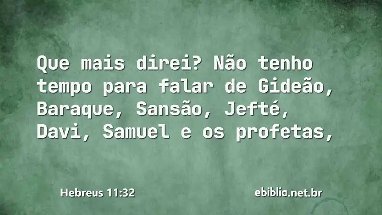 Hebreus 11:32