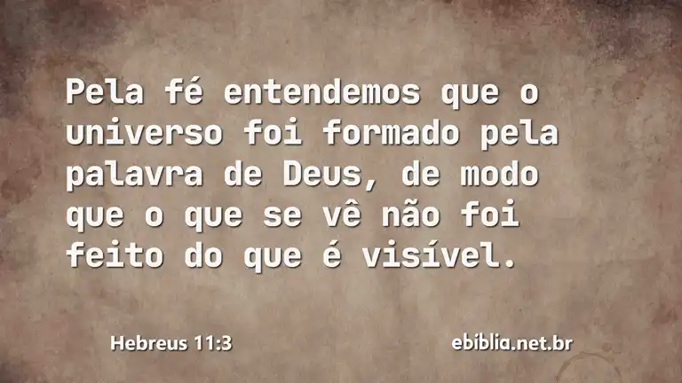 Hebreus 11:3