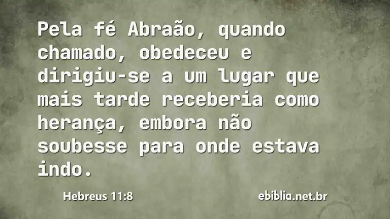 Hebreus 11:8