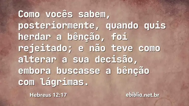 Hebreus 12:17