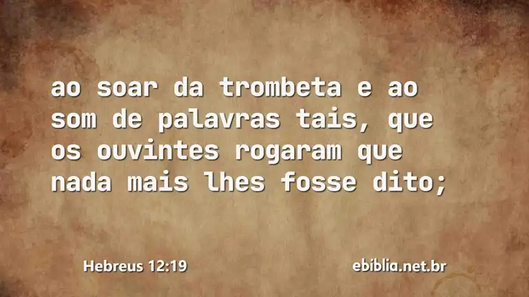 Hebreus 12:19