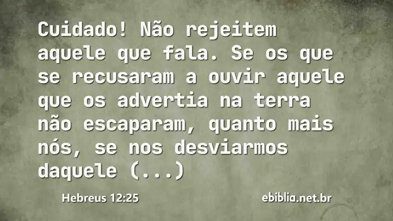 Hebreus 12:25