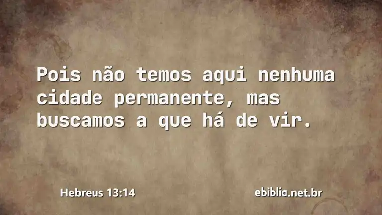 Hebreus 13:14