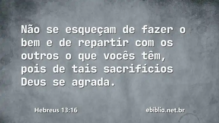 Hebreus 13:16