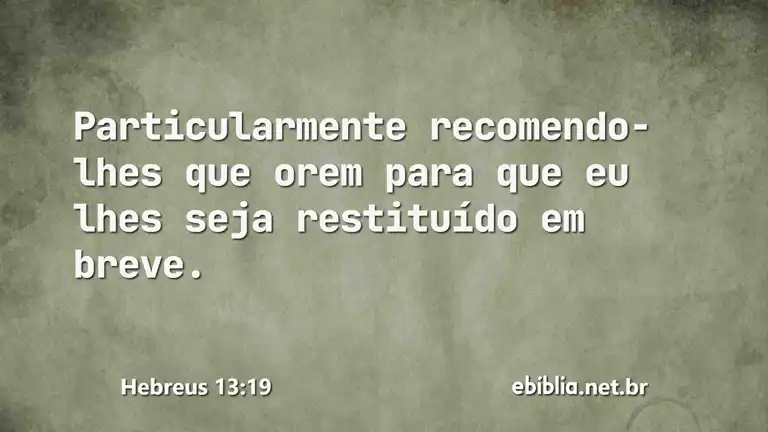 Hebreus 13:19